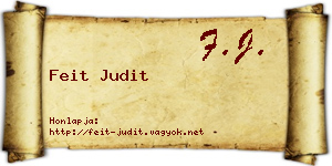 Feit Judit névjegykártya